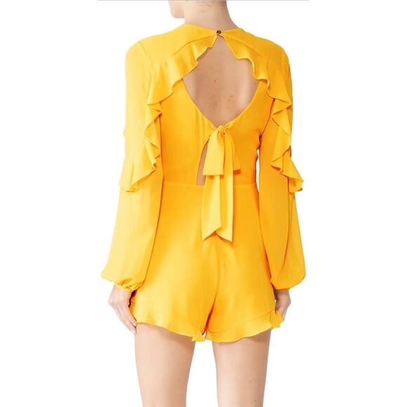 Jay Godfrey Yellow Georgette Oconnor Romper 2 - Picture 2 of 12
